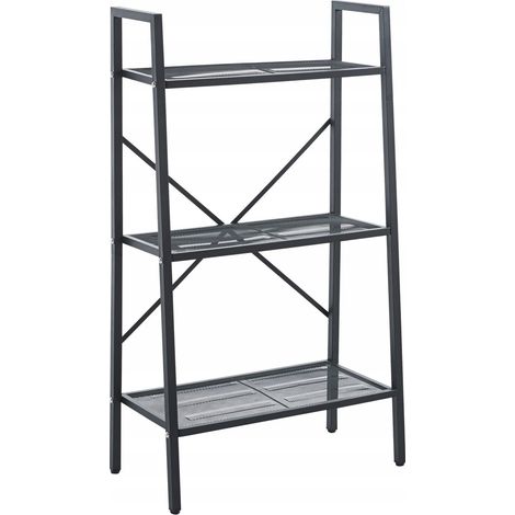 Étagère mezzanine en métal noir Galaxy à 3 niveaux, idéale pour le salon ou le bureau d'un adolescent. (1/5)