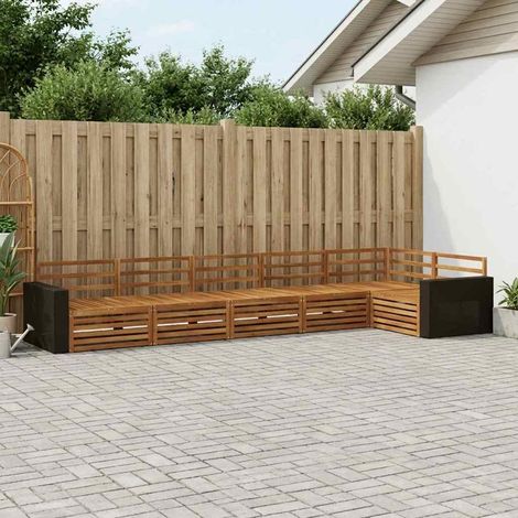 vidaXL Outdoor Sofa Set 6 pcs Natural Solid Acacia Wood (1/5)