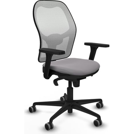 Jorquera sincro malla blanca similpiel gris brazos 3D base nailon ruedas 65mm engomada (1/5)