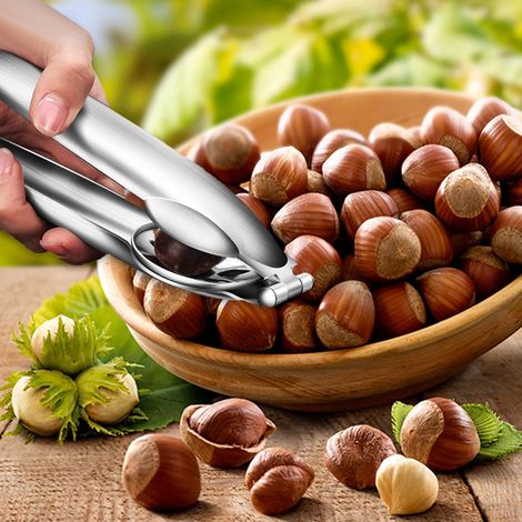 Set da 2 pezzi: schiaccia castagne, apri castagne, pinza per noci in acciaio inox, per castagne e nocciole. (1/5)