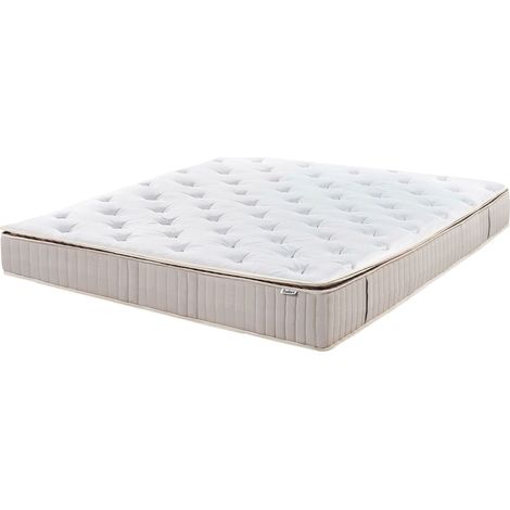Materasso a duro in lattice da 3 piedi in poliestere sfoderabile con cerniera e design a 7 zone bianco 180 x 200 cm Daydream