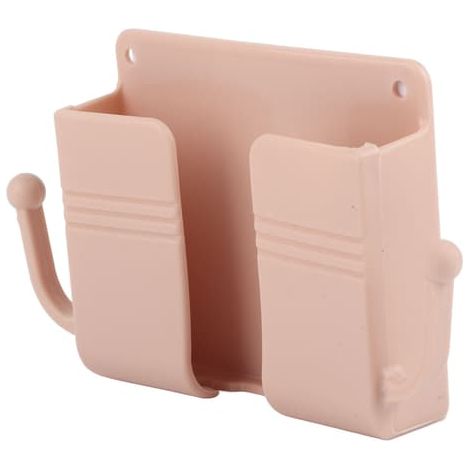 Support mural rose pour téléphone avec lampe de chevet, sans perçage, passe-câble, support mains libres (1/4)