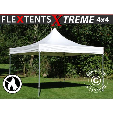 Tente Pliante FleXtents Xtreme 50 Heavy Duty 4x4m, Blanc