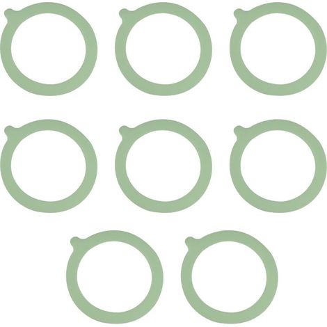 Joints de rechange en silicone, 8 joints en silicone pour bocaux, joints en caoutchouc étanches et hermétiques, joints en caoutchouc standard pour bocaux de stockage Mason, bocaux en verre (ve (1/5)