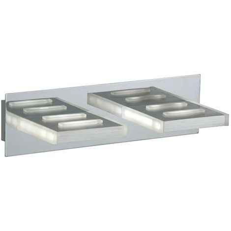 Applique murale LED chromée, luminaire pour cage d'escalier, chambre à coucher, 2x 5W 2x 405lm blanc chaud, Esto 745000-2 (1/5)