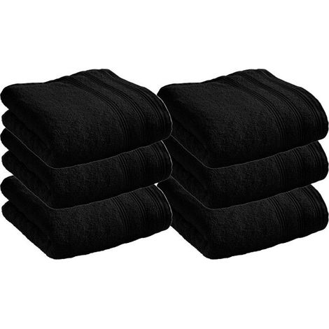 Serviette de toilette éponge - COTON PUR - Spa Truffe - Lot de 6 - 50 x 100 cm - 400 g/m² (1/4)