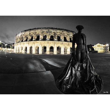 Tableau sur toile arènes de Nîmes 45x65 cm - Impression sur Toile Murale Décorative - Image imprimée en HD sur Toile - Toile sur Châssis en Bois FSC - Fabriqué en France (1/5)