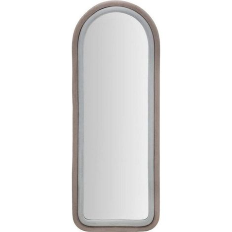 Dmora - Espejito Bondone, Espejo, Objeto de decoración de pared, Decoración de espejo, 60x4 h160 cm, Tórtola y Gris