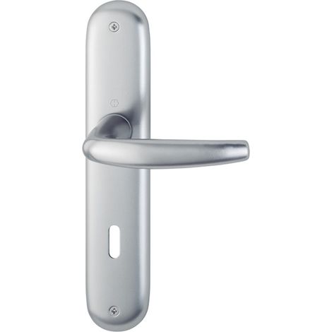 HOPPE® Drückergarnitur mit Langschild Atlanta 1530/273P, Aluminium, 2791571 (1/4)