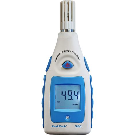 Peak Tech aria Misuratore di umidità con visualizzazione della temperatura dell' aria/Misuratore di Temperatura/Termo-igrometro/Costruzione Umidità E TERMOMETRO, 1 pezzo, P 5160 (1/5)