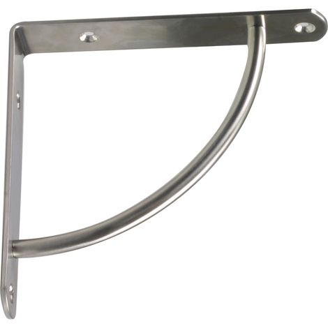 Escuadra Dalia 220X220 Efecto Inox   - DALIA - Escuadras para estantes con refuerzo circular (1/3)
