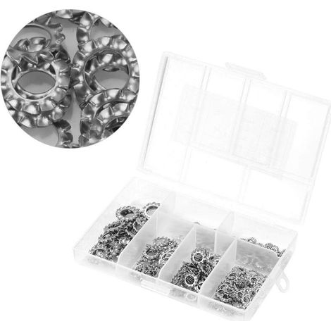 300 pieces lock washers lock washers 304 stainless steel external tooth washers, M2.5-M12 lock washers