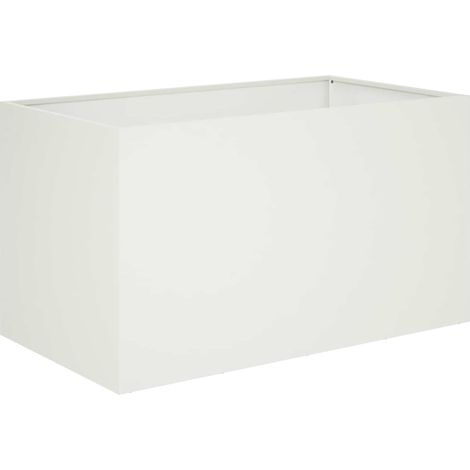 Garten-Pflanzgefäß Weiß 100 x 50 x 50 cm Kaltgewalzter Stahl vidaXL (1/5)