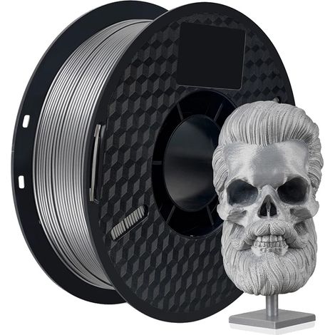 Filamento PLA di alta qualità ed ecologico, 1 kg PETG Argento (1/2)