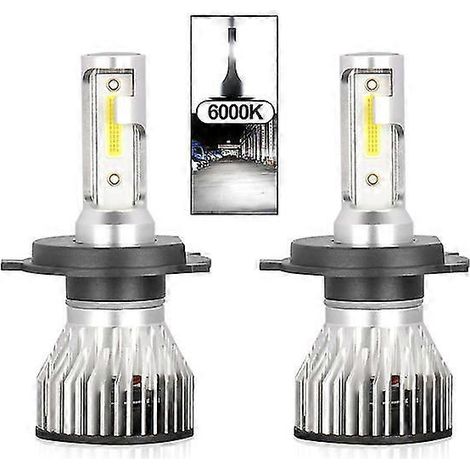 Ampoules LED pour phares Lslight 9008 H13 (feux de route/croisement) H4 9004 9007 6000K, compatibles avec les phares de voiture H1 H3 H7 H11 9005 9006 9012 et les mini-feux antibrouillard (blanc 6000K (1/5)