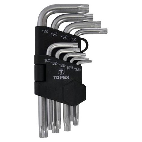 Topex Serie Chiavi Resistant-Torx  9 Pz Misure : Mm Ts10-15-20-25-27-30-40-45-50