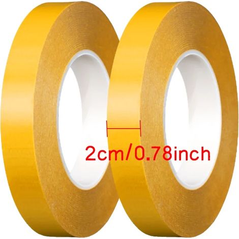 Doppelseitiges Klebeband, hohe Temperaturbeständigkeit, unsichtbare Oberfläche, 20mmx50mx2pc (1/2)