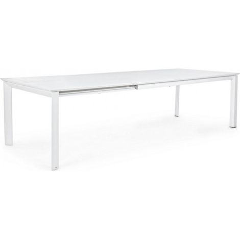 Konnor Tisch aus Aluminium 200-300x110 cm weiß Iperbriko (1/3)