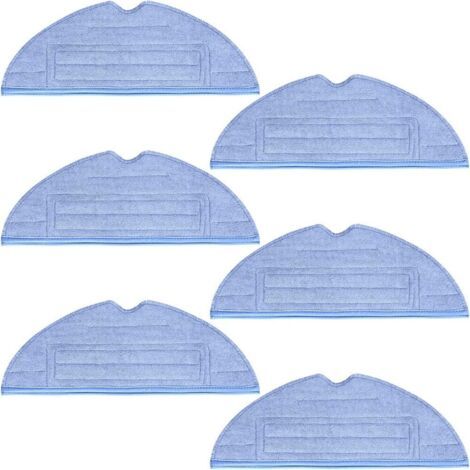 Set of 6 microfiber mop pads, compatible with Roborock S7/T7S/PLUS, blue--DTEKGAZ