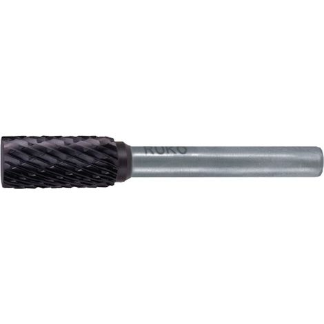 Frässtift ZYA Ø 8mm Kopflänge 18mm Schaft-Ø 6mm Hartmetall TiCN Verzahnung KVZ 4 (1/5)