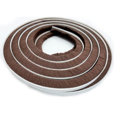 Dichtungsbürste für Fenster/Schiebetüren, Rahmenseite (16 Fuß x 11/32 Zoll Trägermaterial x 9/16 Zoll Bürste, braun)