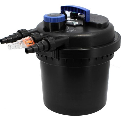Gt Garden – Filtre de bassin à pression 15 W – Débit max 9000 litres/heure – Volume 8 litres – Indice de protection IP44 – Lampe UV-C 11 W (1/3)