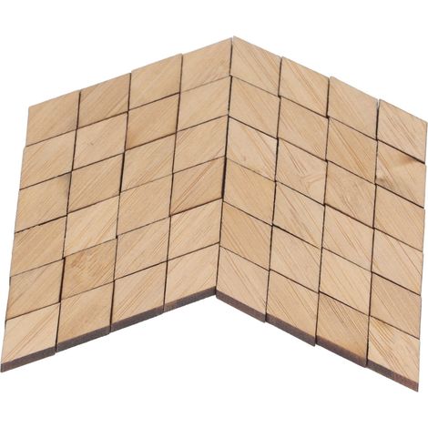 48 pièces revêtement de sol bambou forme losange géométrique vintage pour maison de poupée 1:12 DIY (1/5)