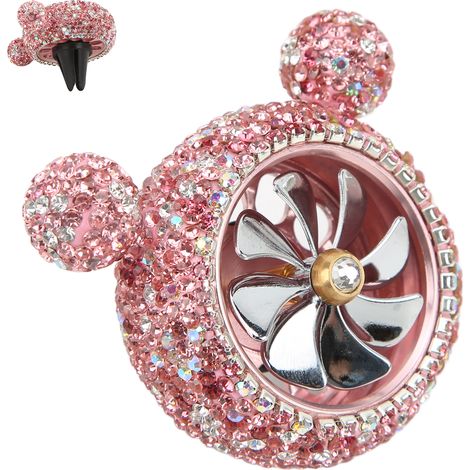 Décoration parfumée pour grille d'aération de voiture, pierres scintillantes, forme mignonne, décoration intérieure de voiture, rose (1/5)