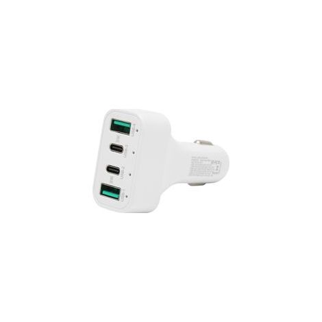 Chargeur de voiture rapide USB-C 40 W, adaptateur allume-cigare avec 4 ports USB-C et USB-A, compatible PD et QC3.0.