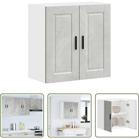 Küchenregal - Küchen-Hängeschrank Porto Betongrau Holzwerkstoff (1/5)