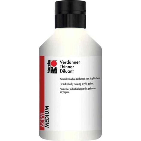 Diluant Acrylique - 250 ml - Résistant À La Lumière - Imperméable - Pour Peinture Acrylique