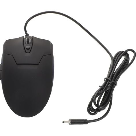 Souris Gaming Filaire pour Ordinateur avec Câble Type-c, Clics Silencieux, Design Ergonomique, 6 Boutons, LED Bleue, 4 Réglages Dpi, Adaptée Bureau et Portable (1/5)