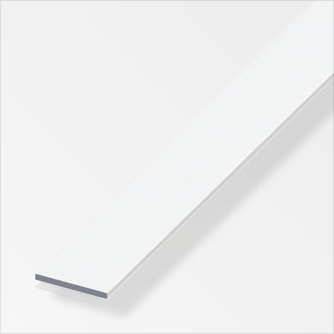 alfer Flachstange PVC 1 m x 30 × 3 mm weiß