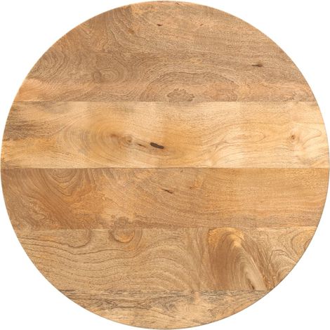 Tischplatte Ø 60x3,8 cm Rund Massivholz Mango