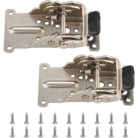 ALLIANDISCharnière pour meuble,Charnière Pliante Autobloquante, 2 Pièces Argenté Jambe pour Pieds de Table Pliants, Établis Pliants (1/5)