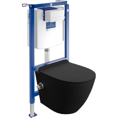 VILLEROY&BOCH WC Set mit Vorwandelement, Wand-WC und Spülknopf (1/5)