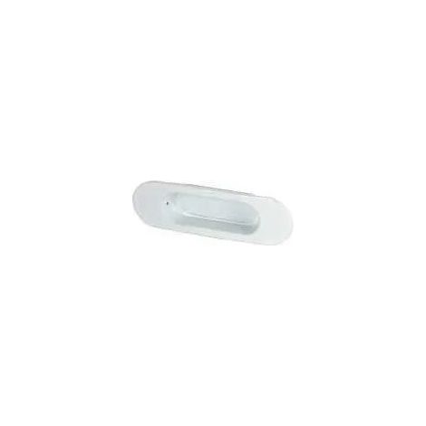 Asa ovalada oculta zamak blanco, L.110mm, A.36mm, P.14mm, 1 pieza .