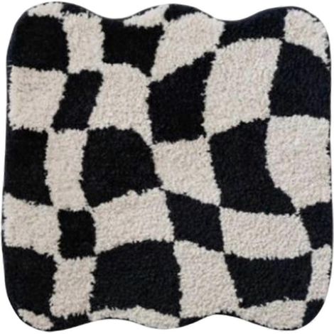 Coussin de siège antidérapant pour chaise, 40 x 40 cm, confortable, en polyester, idéal pour salle à manger, salon, voiture ou cuisine.-square black white (1/5)