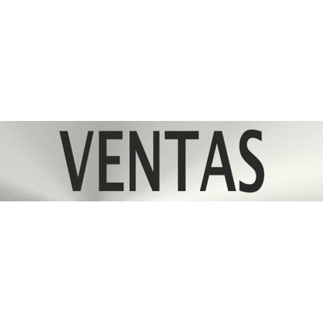 Señal Informativa de acero inoxidable Ventas 50 x 200 mm SEKURECO (1/2)