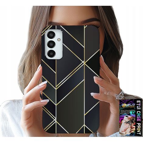 Custodia per Samsung Galaxy M23 - cornice dorata, motivi eleganti + vetro (1/5)
