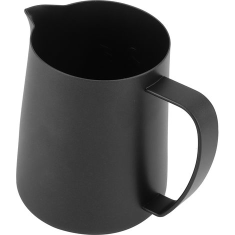 Tasse à café latte noir mat en acier inoxydable 304, 600ml avec motif cygne pour mousse à lait et art du café