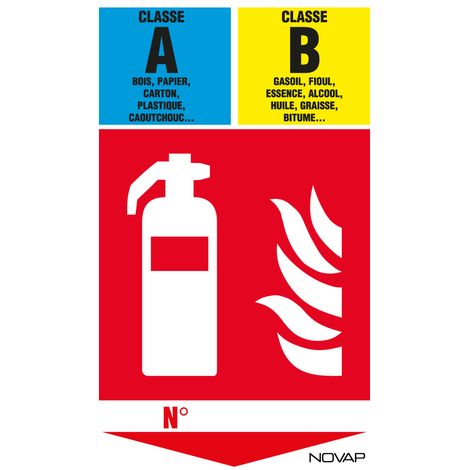 Panneau Extincteur classe AB - Rigide 330x200mm - 4034942