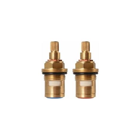 Tête de robinet en céramique – Remplacement pour robinet 1/2' BSP – 20 dents pour poignée – Corps en laiton massif (1/4)