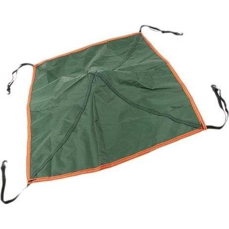 Waterproof 56x56cm green shade sail for UV protection on patios and outdoor gardens. (1/4)