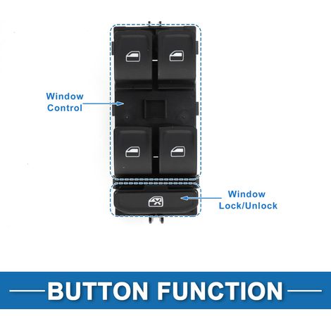 Suitable for Volkswagen 2015-2017 New Lavida window lift switch and electric door/window switch 18D959857K (1/4)
