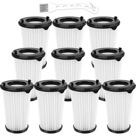 10er-Pack Filter für Ergorapido AEG CX7 CX7-2 Staubsauger, kompatibel mit allen Modellen. HEPA-Filter für Electrolux AEG CX7 CX7-2 AEF150. Ersatzfilter und 1 Reinigungsbürste. (1/4)