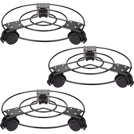 Fioriere in metallo su ruote – Set da 3, robuste e facili da spostare, per uso interno ed esterno.