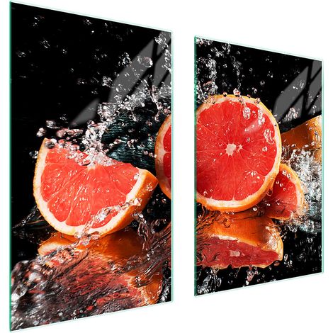 Assiette de protection en verre pour la cuisine 65x52 pamplemousse (1/5)