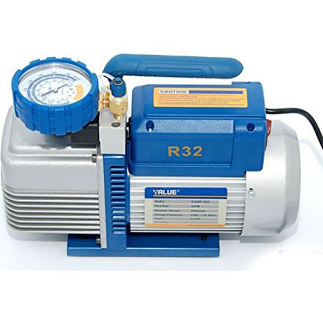 Bomba Vacío VALUE V-i240Y-R32  100 L/min  15 Micrones  Doble Etapa para R32 y R1234yf  Potencia Profesional 373W