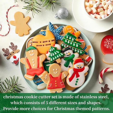 Ensemble de 45 emporte-pièces flocons de neige, emporte-pièces de Noël en acier inoxydable, moules pour décorations de gâteaux en fondant. (1/3)